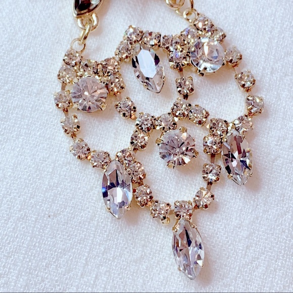 Big Stunning Rhinestones Resin Beads Pendant Long Necklace - Picture 4 of 9